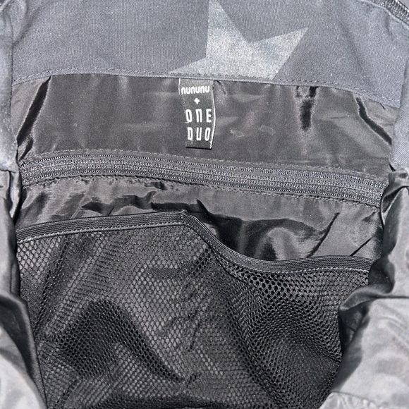 RARE NUNUNU diaper bag backpack with distressed black stars - Picture 3 of 7